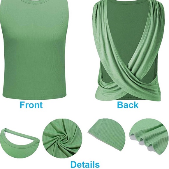 Backless and sleeveless tank top. Workout or yoga top. Brand new in package - Picture 1 of 8